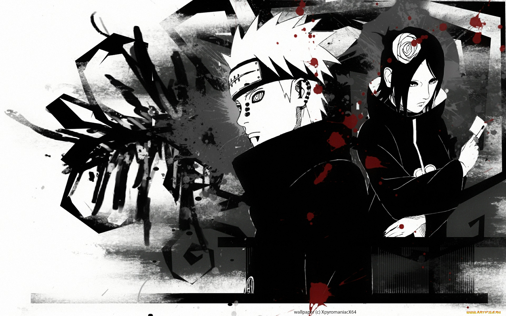 , naruto, pain, konan